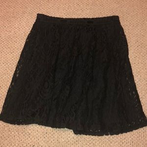 black lacy skirt